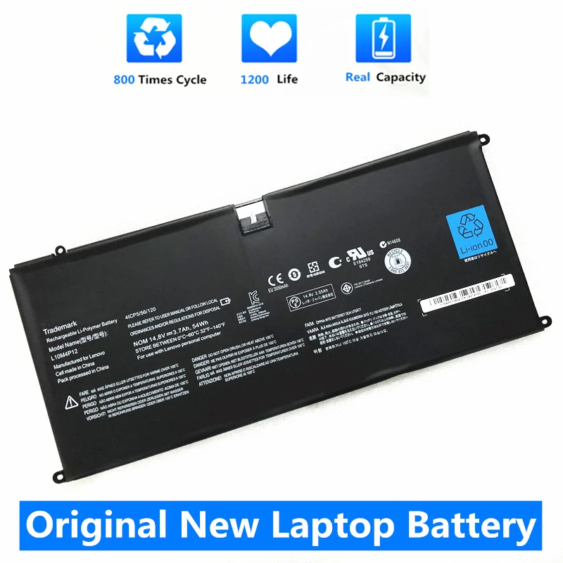 CSMHY NEW 14.8V 54Wh 3700mAh Original L10M4P12 Laptop Battery For Lenovo IdeaPad Yoga 13 U300 U300s Series 4ICP5/56/120