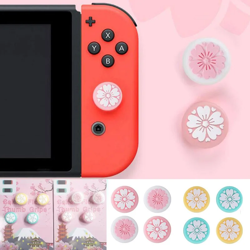 Милая девочка цветок Сакура Thumb Stick Grip cap ДЖОЙСТИК Крышка для kingd Switch Lite NS JoyCon