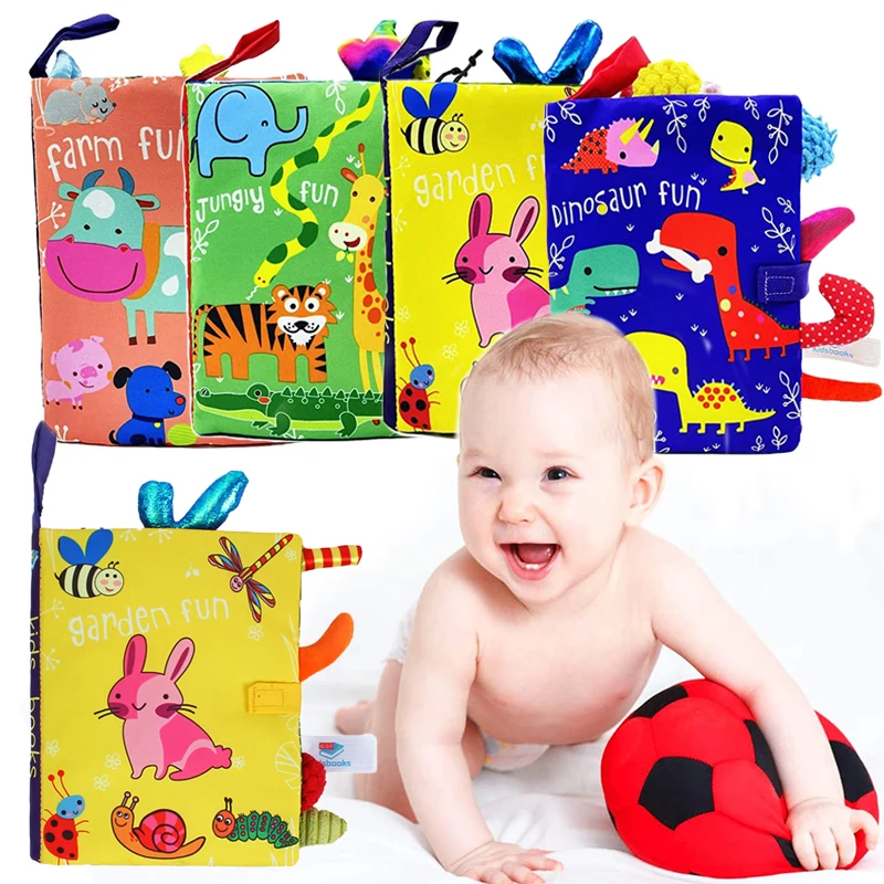 Детское раннее монтессори игрушка хвостик тканевая книга родитель ребенок
