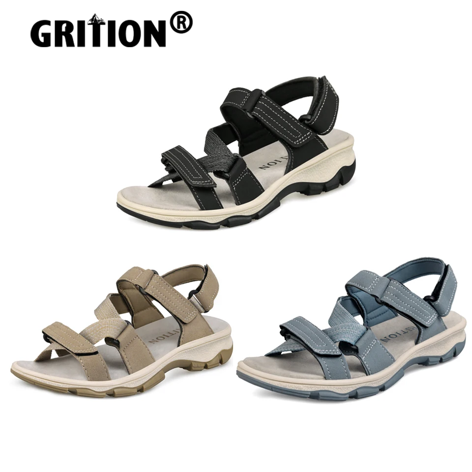 GRITION Women Sandals Summer Sport Flat Breathable Beach Shoes Outdoor Footwear New Brand Designers Hiking Trekking Non Slip2021