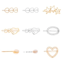 zemo korean heart star hair pins for women gold shell hair grips female 2 colors girls hair styles tools accessories jewelries
