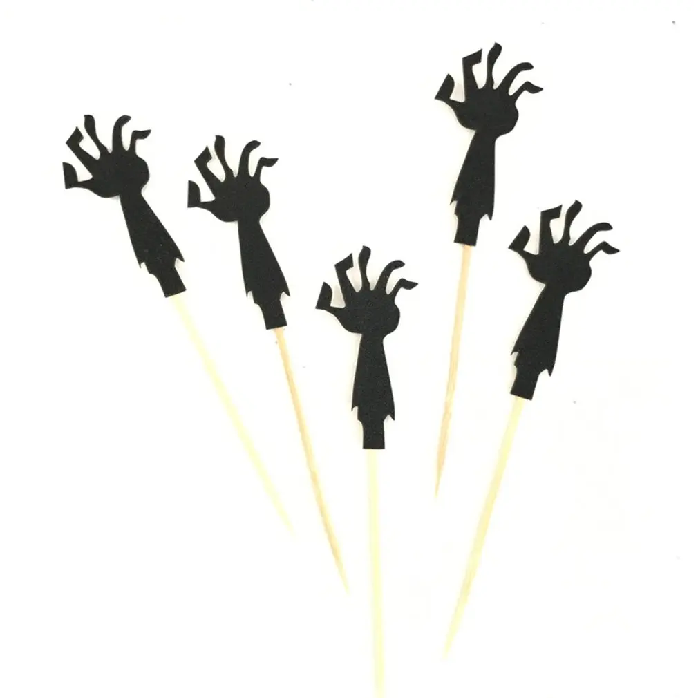 Хэллоуин бумаги зомби рука Вставка карты чтобы имитировать ручной торт