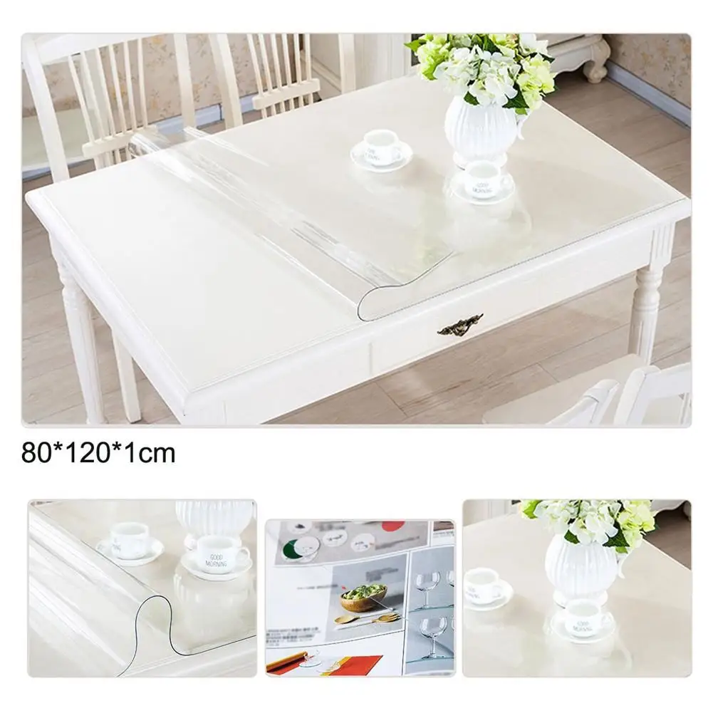 Горячий прозрачный ПВХ Настольный коврик термостойкая Водонепроницаемая
