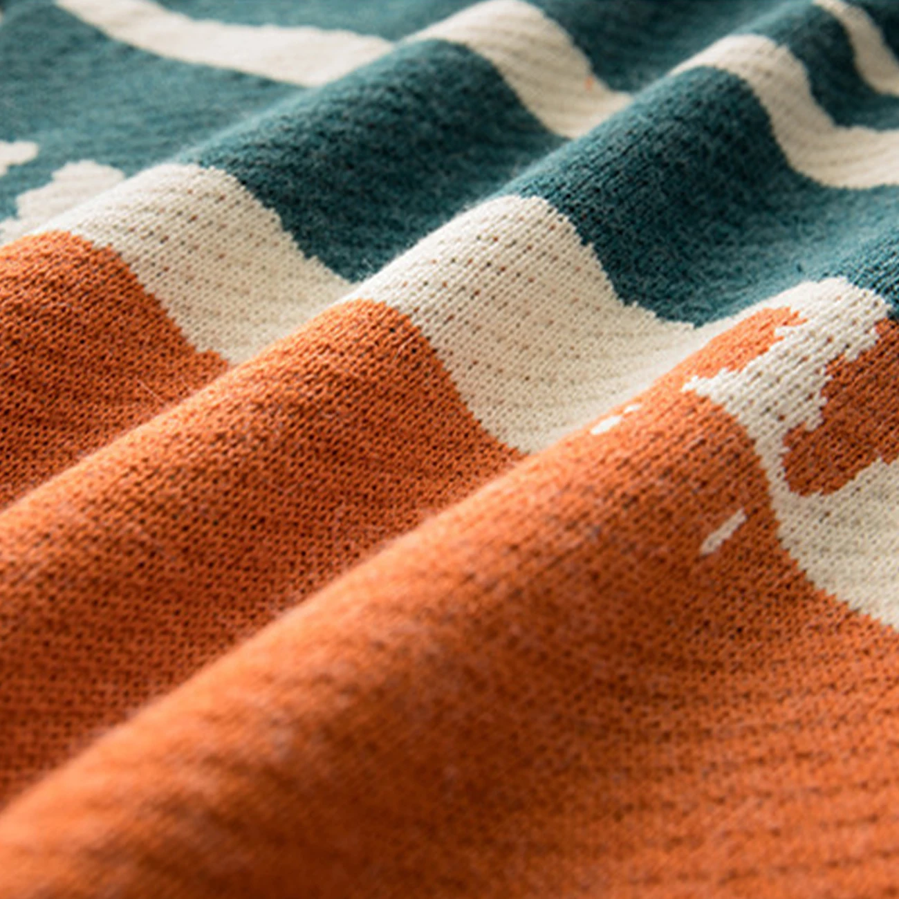 TEDSN 2021 Мужской винтажный зимний свитер из коровьей кожи пуловер с круглым вырезом