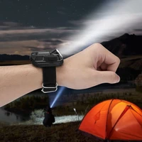portable wrist light wrist watch flashlight usb rechargeable wrist r2 led flashlights tactical torch with times fishing camping