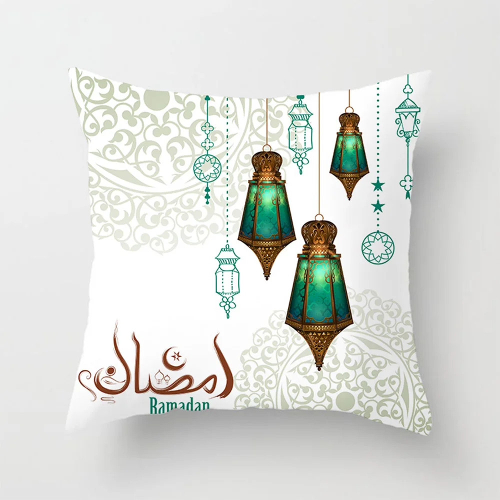 

GIHOO 1pc 45*45cm Eid Mubarak Decor Cushion Cover Home Sofa Car Pillow Case 2021 Muslim Festivals Ramadan Decorations For Home
