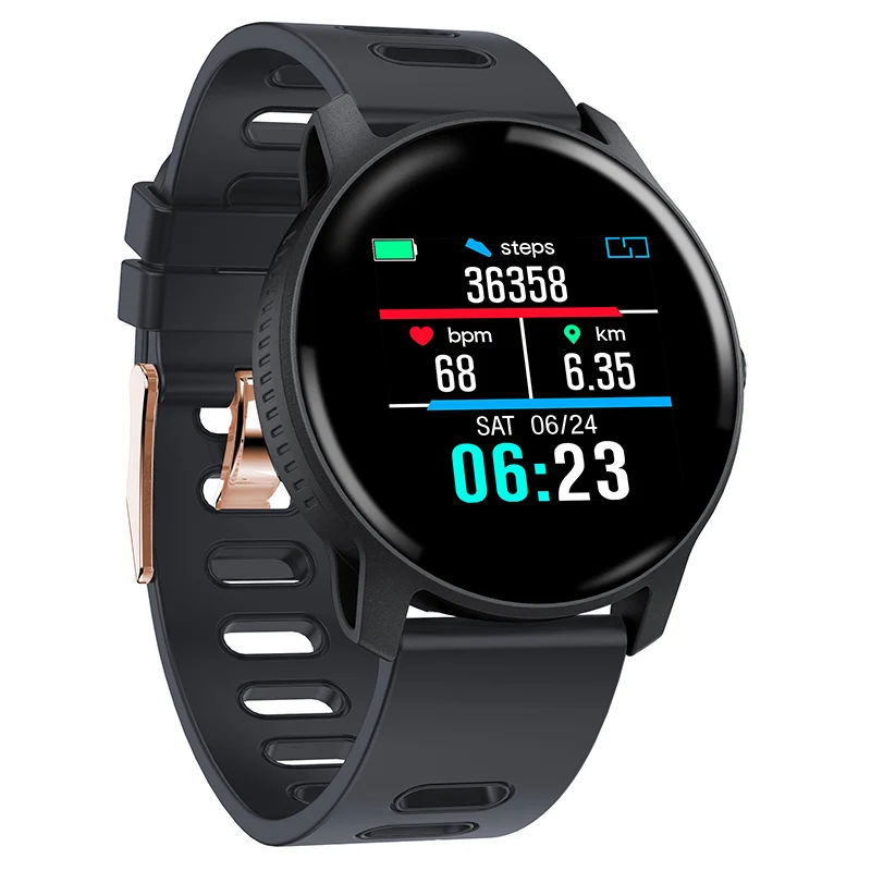 Smart watch Blue S08 Смарт-часы IP68 Водонепроницаемые носимые устройства браслет для часов сердечного ритма фитнес-трекер Smartwatch для мужчин и женщин для android IOS - Цвет: Smart watch Blue