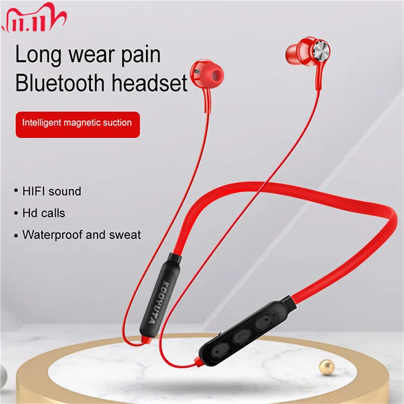Новые беспроводные Bluetooth наушники с магнитной присоской Hi Fi качественная