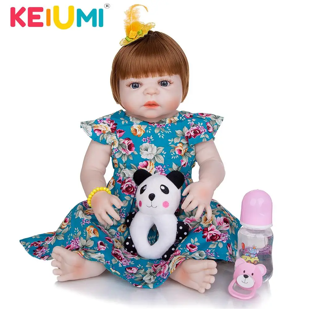 Силиконовая виниловая Кукла Reborn KEIUMI Реалистичная кукла для новорожденных
