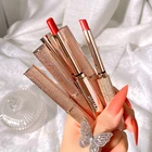 Роскошная водостойкая матовая губная помада, бархатный Макияж для губ, долговечный мягкий на ощупь, легко наносится, насыщенный цвет, косметика для губ в Корейском стиле