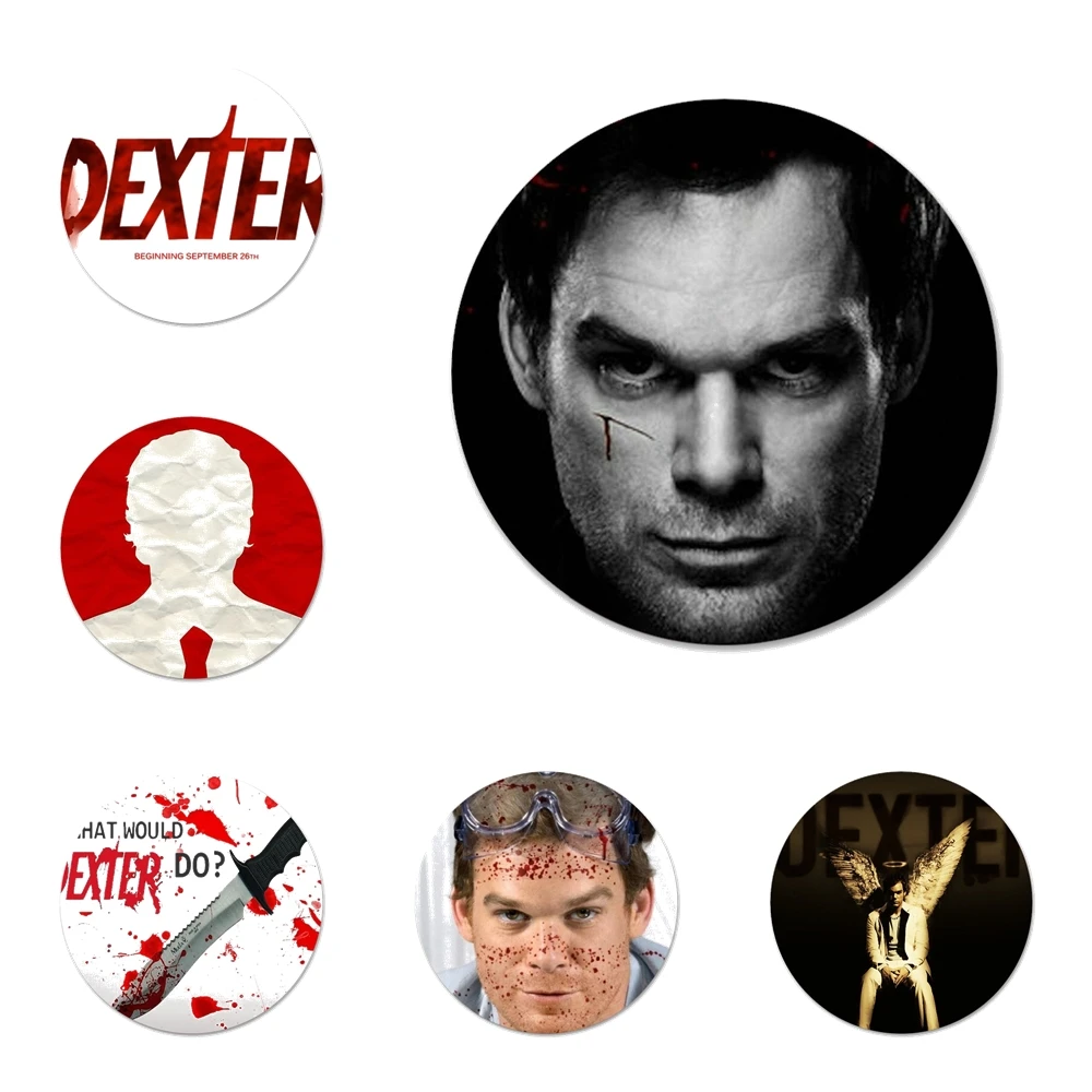 

Ужас Американский ТВ Dexter значок брошь, заколка, аксессуары для одежды рюкзак украшения подарок 58 мм
