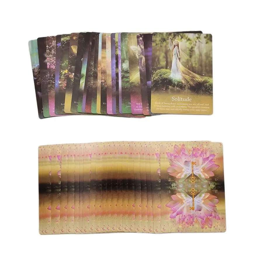 Fairies Oracle Cards 44 Fate Divination Tarot Card Table Game With Online Guidebook For Adult Children Board | Спорт и развлечения