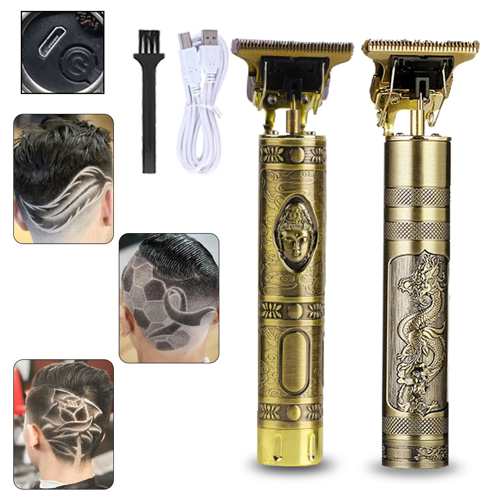 Машинка для стрижки волос Мужская аккумуляторная с T образной головкой триммер