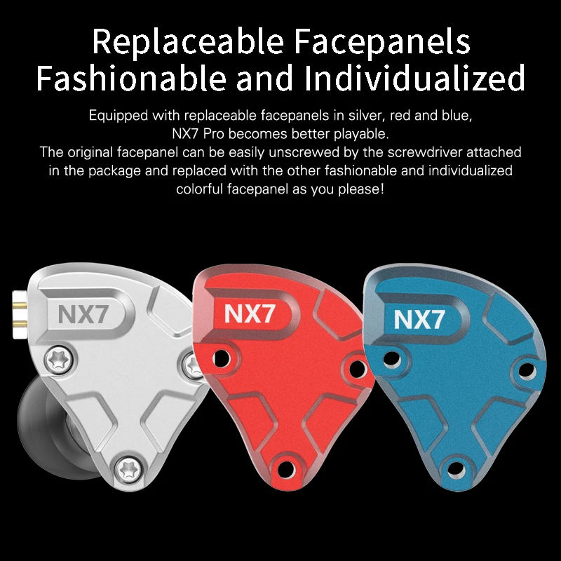 NiceHCK NX7 Pro HIFI Earphone 4BA+Dual CNT Dynamic+Piezoelectric Ceramics Hybrid 7 Driver Replaceable Filter Facepanel IEM Stage |