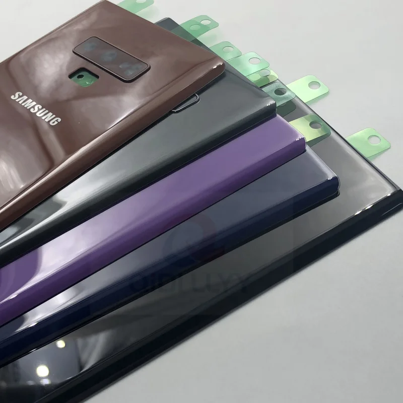 Для SAMSUNG Galaxy Note 9 N960 N960F N9600 Задняя стеклянная крышка для батареи задняя дверь Чехол для корпуса для SAMSUNG Note 9 Задняя стеклянная крышка