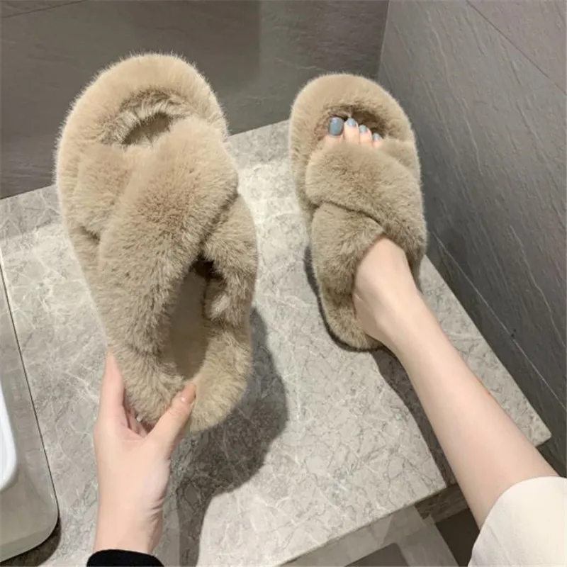 New net Red Cross plush slippers in autumn and winter 2020 | Обувь