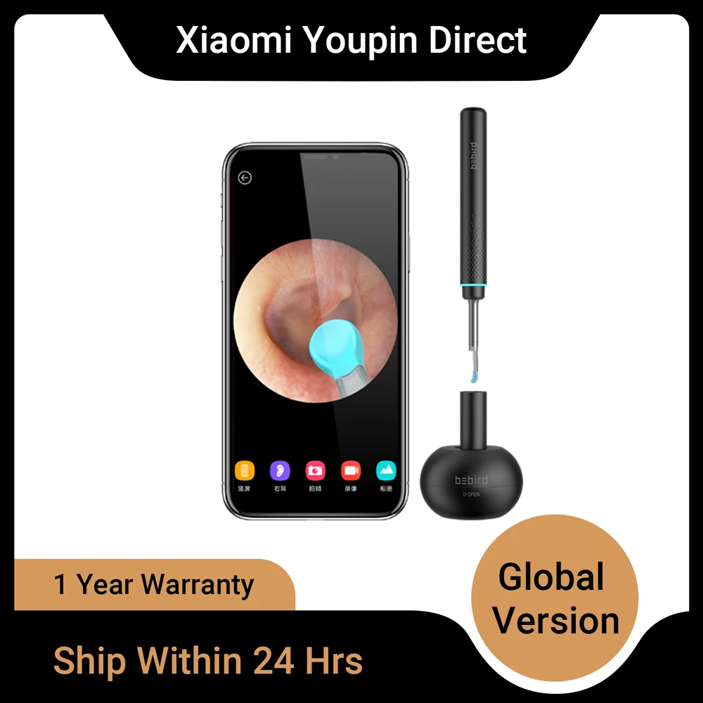 Xiaomi Youpin Bebird M9 Pro Smart Visual Ear Sticks Endoscope 300W High Precision Earpick Mini Camera Otoscope Health Care Ear C