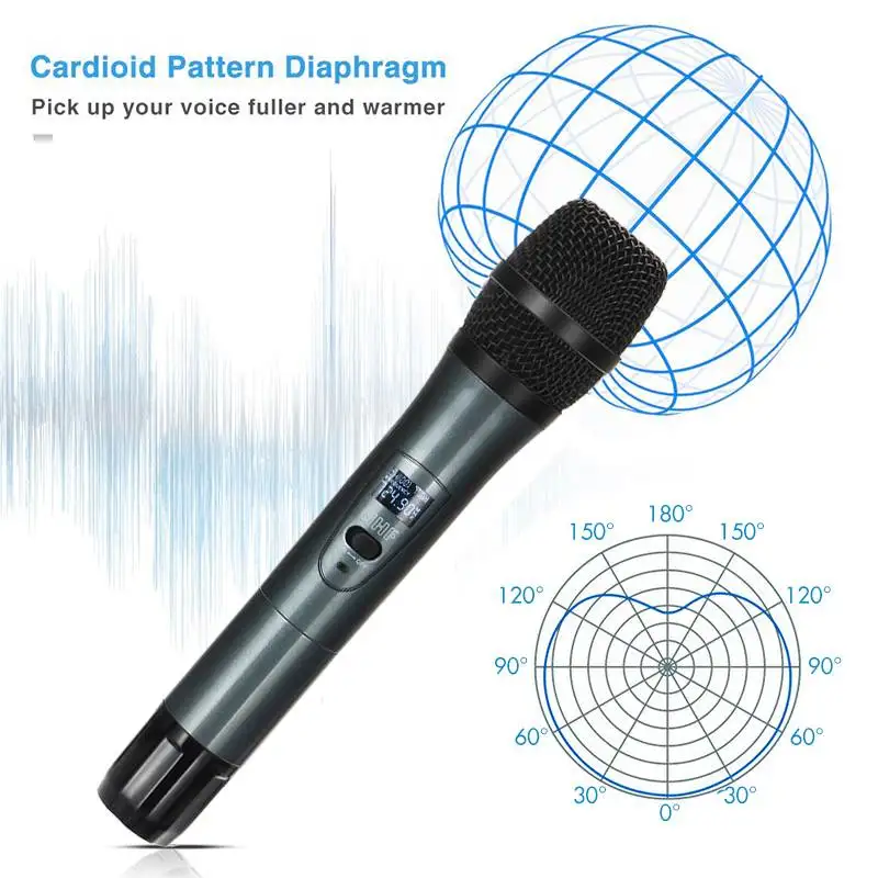 LEORY Профессиональный 4 портативные частоты UHF динамическая капсула 4 канала беспроводной микрофон для караоке системы