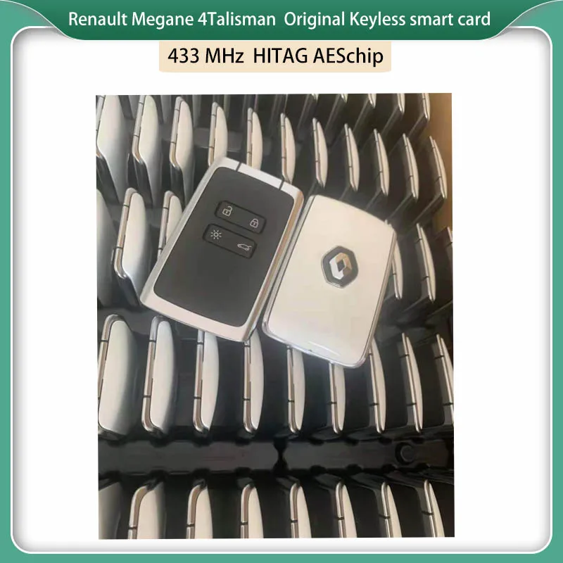 

CN010065 Original For Megane 4 Talisman 4 Button Smart Car Key 433 MHz Transponder HITAG AES Chip Keyless GO Smart Key