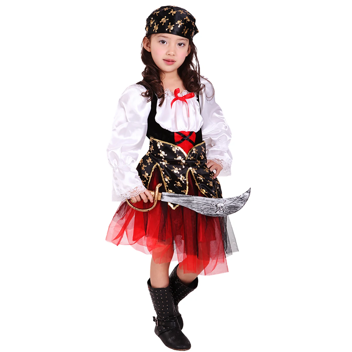 

Хит продаж, костюм для вечеринки в европейском и американском стиле на Хэллоуин, косплей, Пиратская девушка, Милые Роскошные сценические ко...