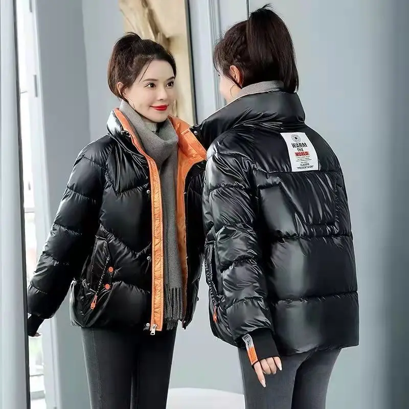 Женская зимняя теплая куртка с высоким воротником Женская куртка Модная молодежная сохраняет тепло осень/зима 2021