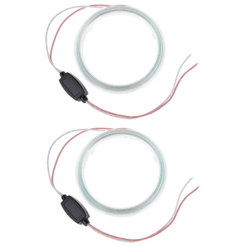 

M2ED 2 Pcs 90mm COB Angel Eyes Halo Car LED Light Ring Headlight DRL DC 12V