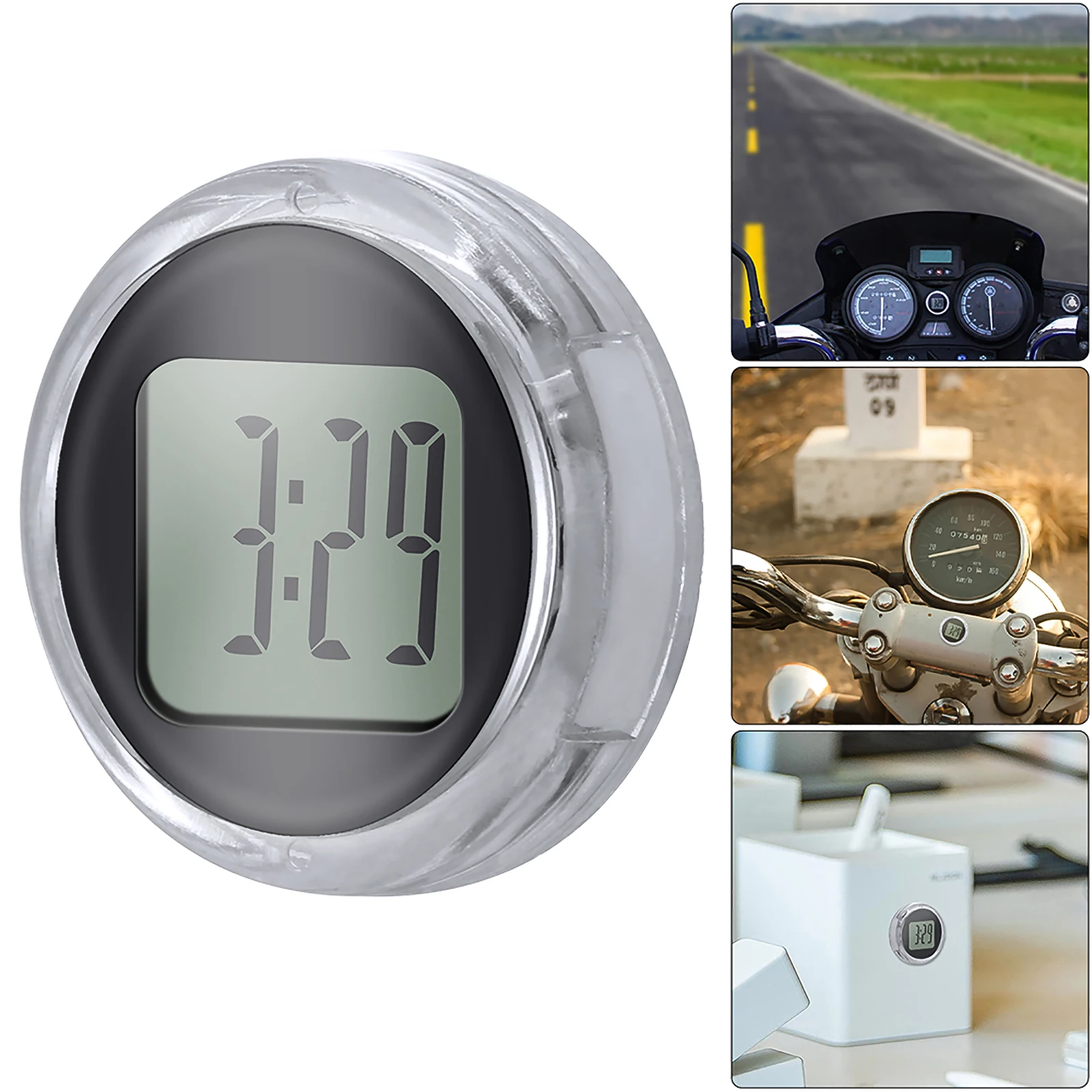 

New Mini Precision Motorcycle Clocks Watch Waterproof Stick-On Motorbike Mount Watch AG4 Digital Clock With Stopwatch