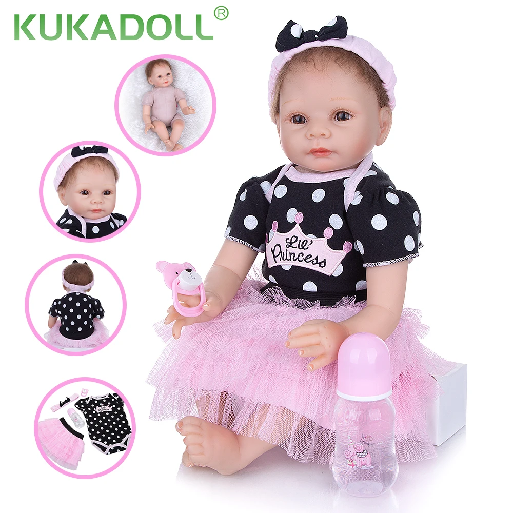 

Кукла 55 см, Bebe Reborn Menina, тканевая мягкая милая кукла для новорожденных, кукла для девочек, игрушка для детей на день рождения, подарок на Рожде...