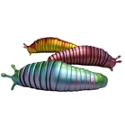 Забавный Непоседа Slug игрушка с 3D печатью, шарнирная модель слизи, гибкие игрушки для детей и взрослых, рельефный стол, аксессуары, игрушка