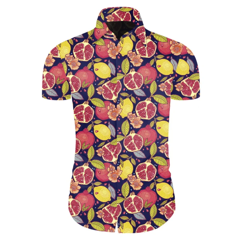 Cloudstyle мужская рубашка повседневная с коротким рукавом гавайская уличная модные