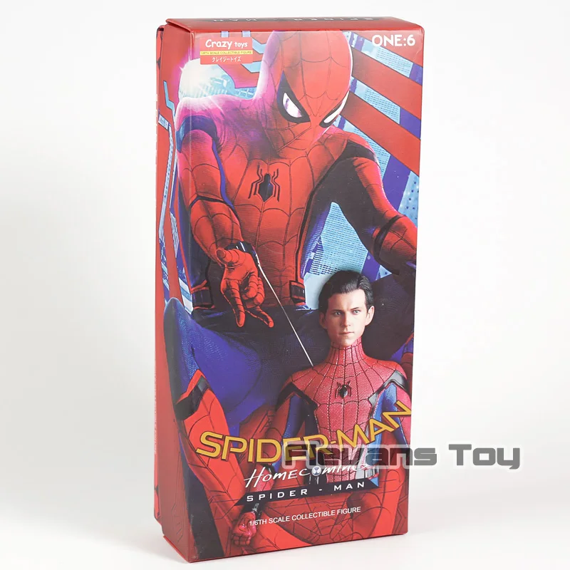 Сумасшедшие игрушки Человек-паук Spiderman 1/6th весы ПВХ фигурка Статуэтка Коллекционная модель игрушка