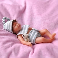 6 inches 15cm bebes reborn s silicone full body silicone lifelike sleeping april surprise mini reborn childre n9a7