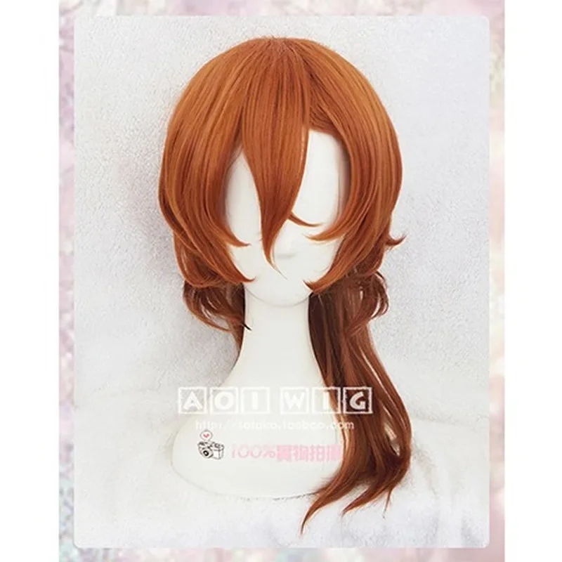 

Bungo Stray Dogs Chuya Nakahara Chuuya Orange Mixed Long Cosplay Heat Resistant Synthetic Hair Carnival Halloween + Free Wig Cap