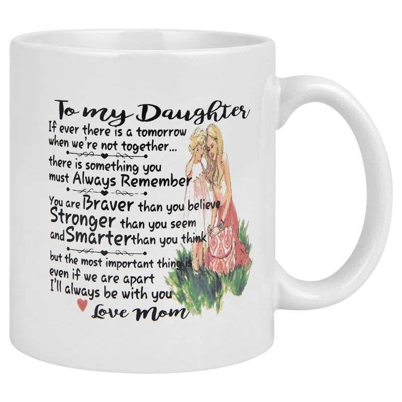 Кофейная кружка для моей дочери надпись Love you Forever Mom подарок на выпускной | Дом и