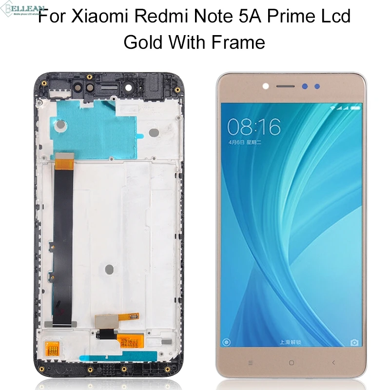 Dinamico для Xiaomi Redmi Примечание 5A дисплей Y1 Lite lcd кодирующий преобразователь сенсорного экрана в сборе Note 5A Prime lcd Y1 Lite дисплей+ рамка - Цвет: 4G Gold With Frame