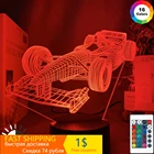 F1 формула 1 гоночный автомобиль 3d иллюзия светодиодный ночсветильник детской спальни декоративный ночник уникальный подарок для детской комнаты настольная лампа