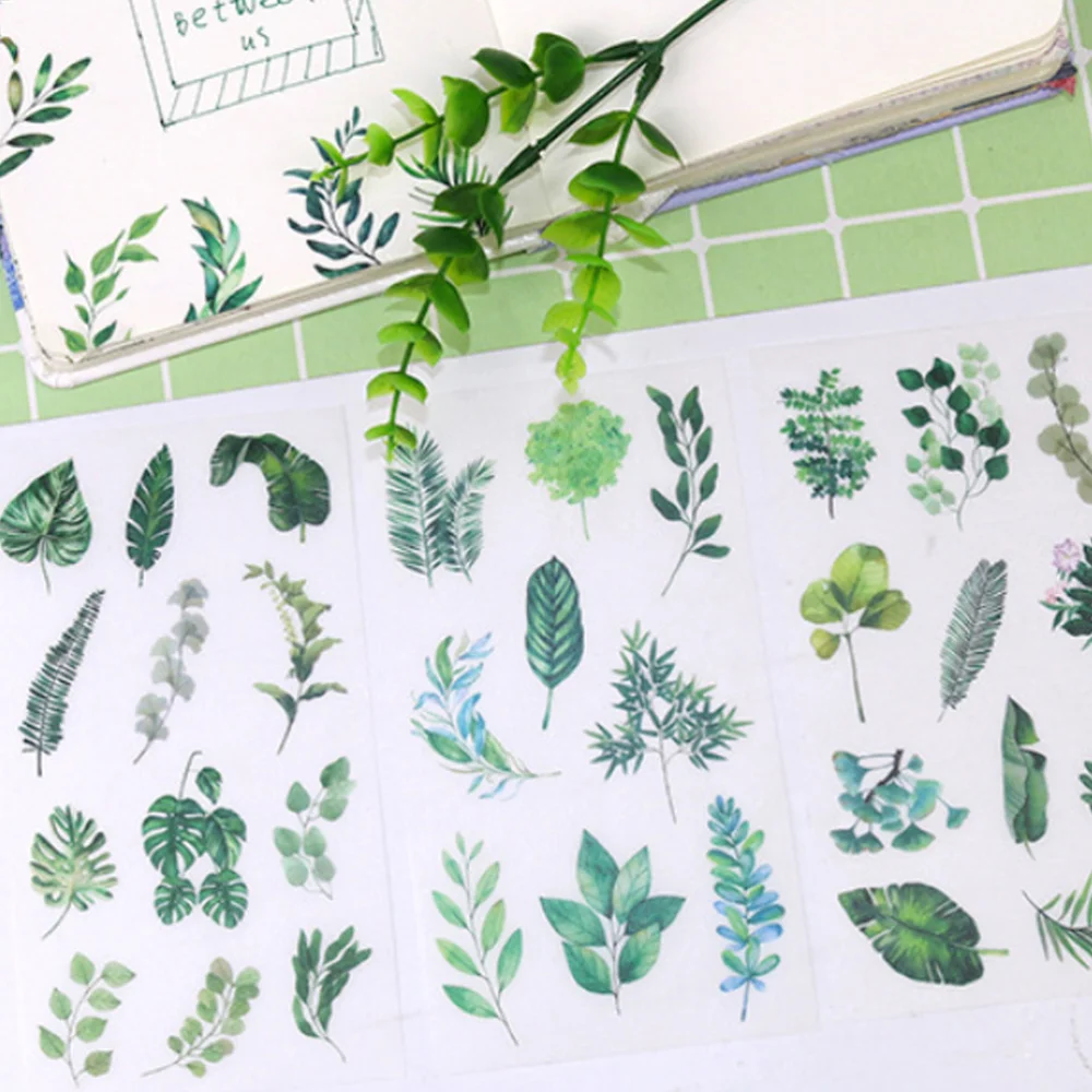 

6Sets of DIY Japanese Paper Stickers Delicate Elegant Decals Decorative Pastes for Scrapbook Diary Photo Album