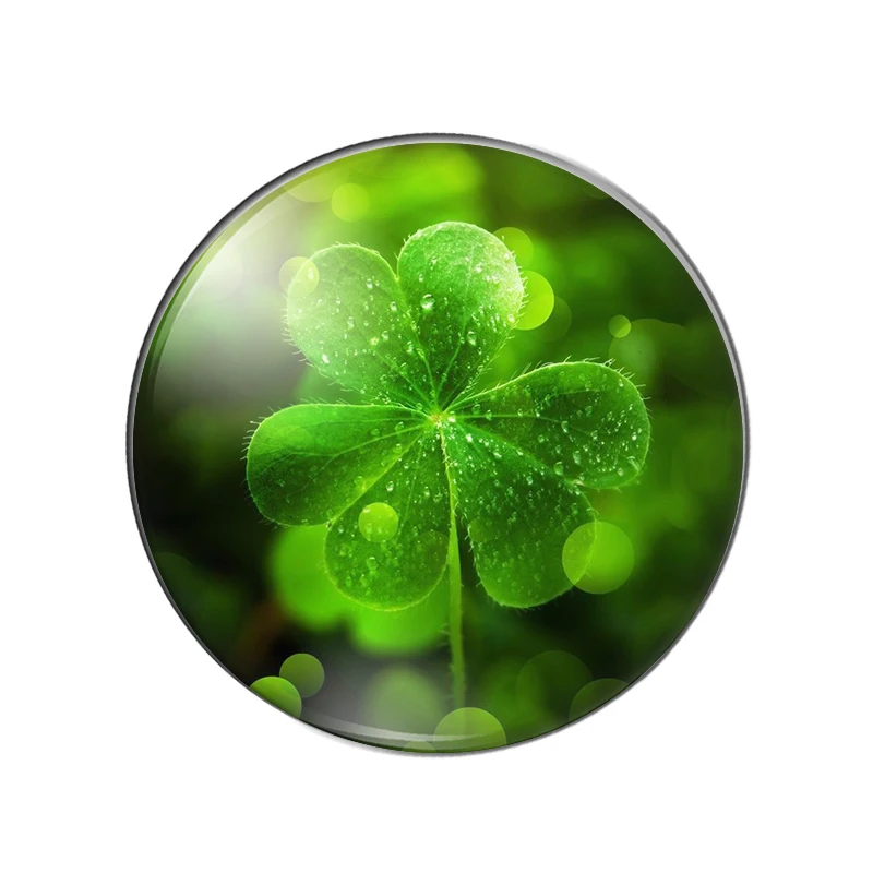 Красивый четырехлистный клевер удачи 8 мм/10 мм/12 мм/круглый фото стекло кабошон
