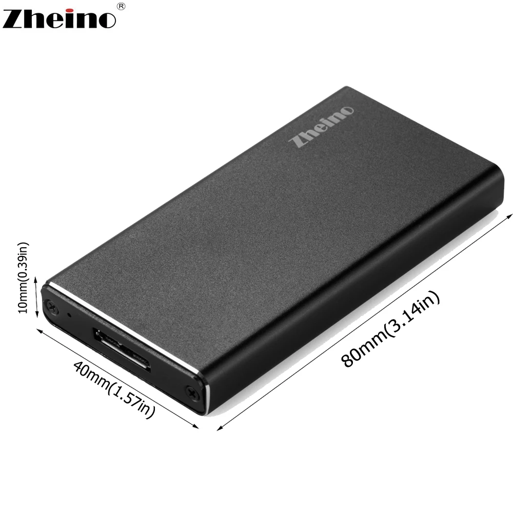 Zheino USB 3 0 для mSATA SSD Mini чехол алюминиевый внешний корпус mSATA/полуразмерный SSD|external