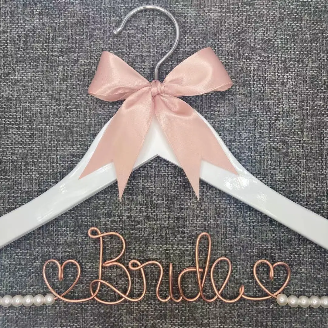Personalized Wedding Hanger, bridesmaid gifts, name hanger, brides hanger custom ,can customize text
