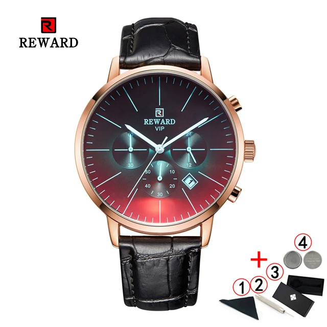rose-black-add-box Награда Новые Модные Цветные Яркие Стеклянные Часы мужские Топ люксовый бренд хронограф из нержавеющей стали деловые часы мужские наручные часы - Цвет: rose-black-add-box