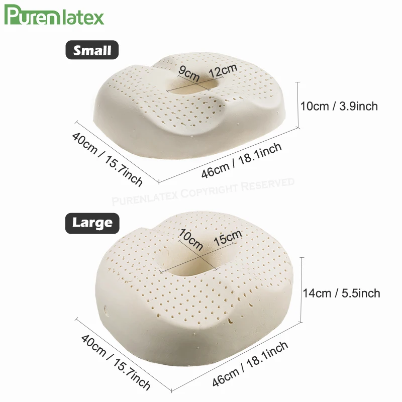 Purenlatex подушка для сиденья из латекса большой размер лечения геморроя