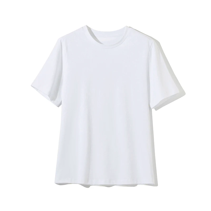 

Summer top Harajuku new casual cotton basic loose short sleeve knitting solid color T-shirt lady women clothes