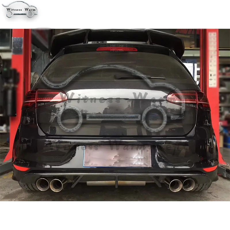 Задний диффузор для Golf 7 r задний бампер из углеродного волокна спойлер губа Volkswagen