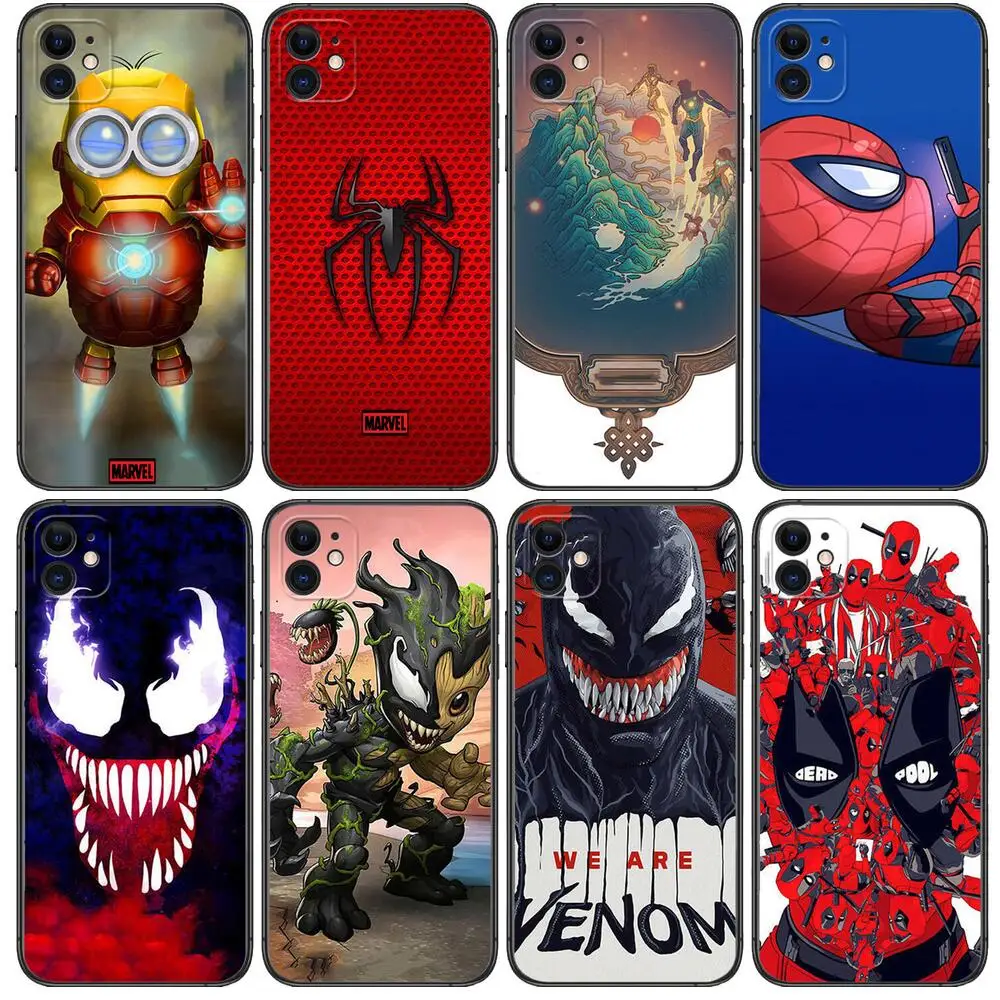 Модные чехлы для телефонов Marvel iphone 13 Pro Max Чехол 12 11 8 PLUS 7PLUS 6S XR X XS 6 mini se мобильный