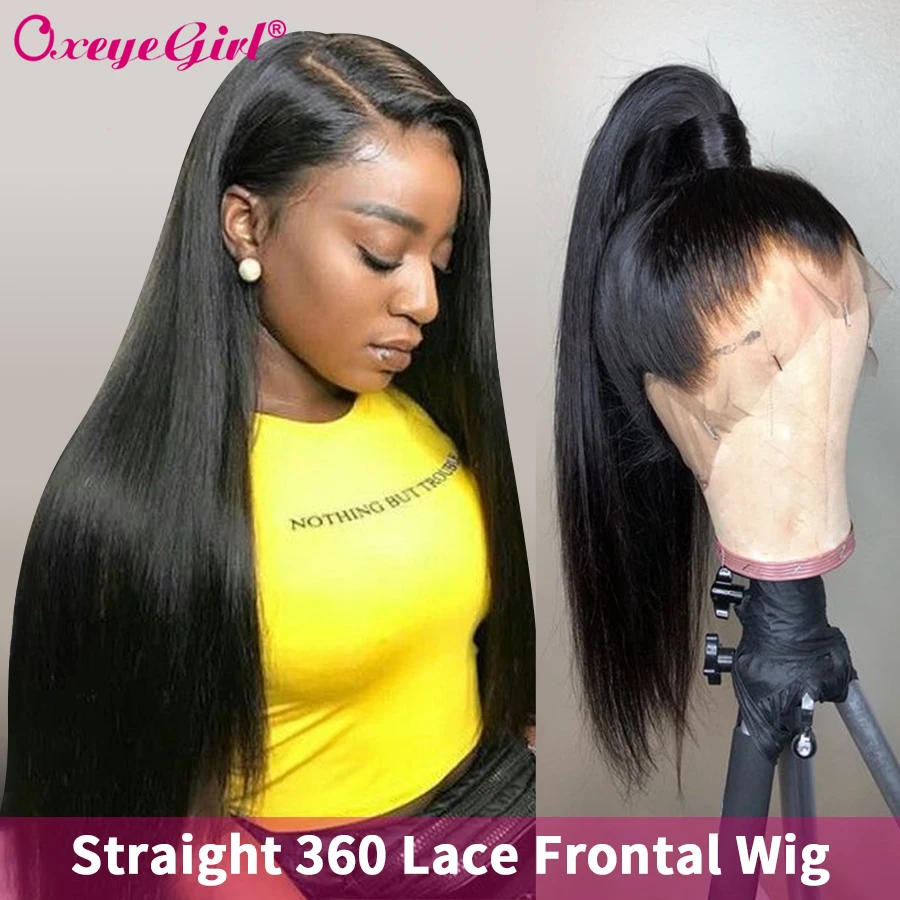 250 Density Lace Wig Glueless 360 Frontal Pre Plucked With Baby Hair Remy Brazilian Straight Front Human Wigs|pre| |