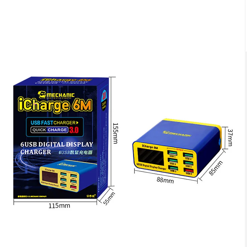 MECHANIC icharge 6M QC 3 0 USB многопортовое зарядное устройство мобильный телефон планшет