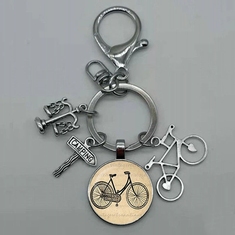 Брелок для ключей со стеклянными линзами велосипеда спорта и активного отдыха |