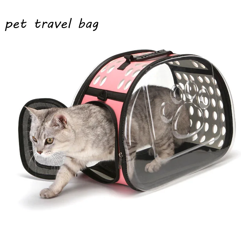 Универсальная дорожная сумка переноска для кошек прозрачная складная рюкзак