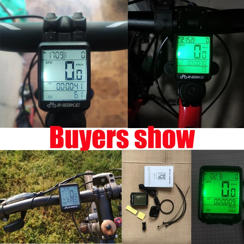Велокомпьютер Inbike водонепроницаемый беспроводной и проводной LED цифровой счетчик скорости MTB велосипедный спортивный стоп-вотч одометр спидометр часы.